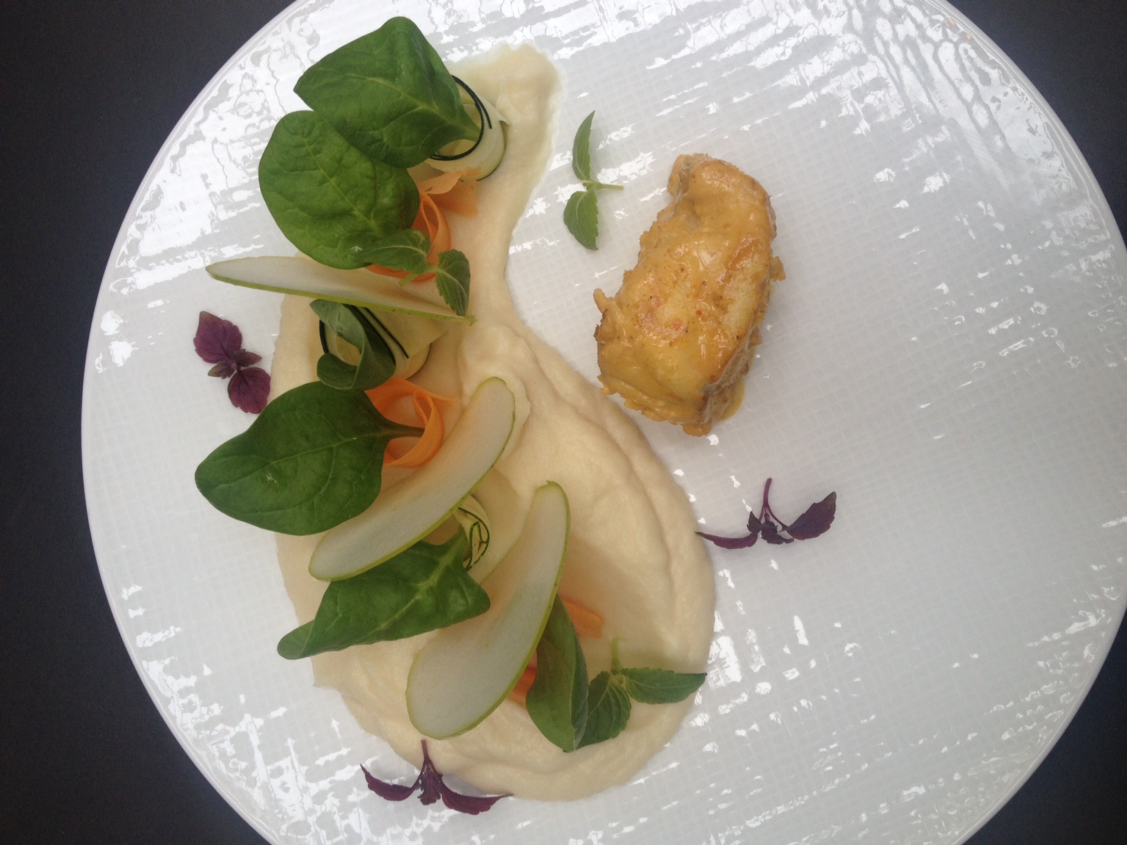 Recette Lotte Thermomix Lait De Coco Curry de lotte à la noix de coco, fine purée de céleri à la pomme verte @  Le blog de Cyril Lignac